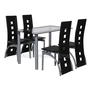Dining Set; Six Seaters Dining Set With Glass Table