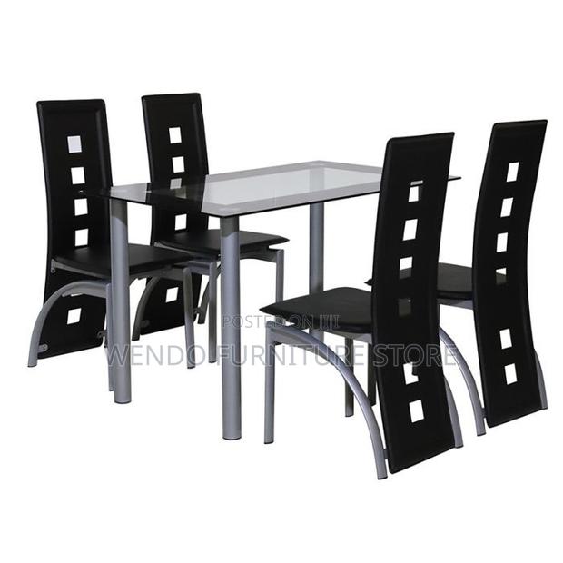 Dining Set; Six Seaters Dining Set With Glass Table - thumbnail 4