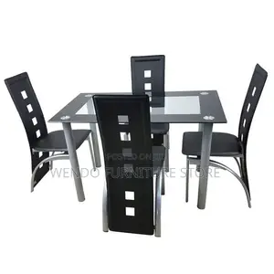 Dining Set; Six Seaters Dining Set With Glass Table