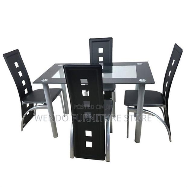 Dining Set; Six Seaters Dining Set With Glass Table - thumbnail 5