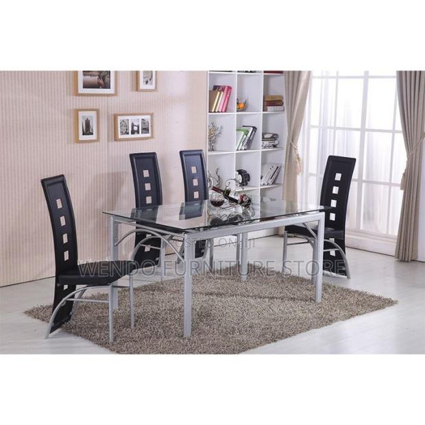 Dining Set; Six Seaters Dining Set With Glass Table - thumbnail 8