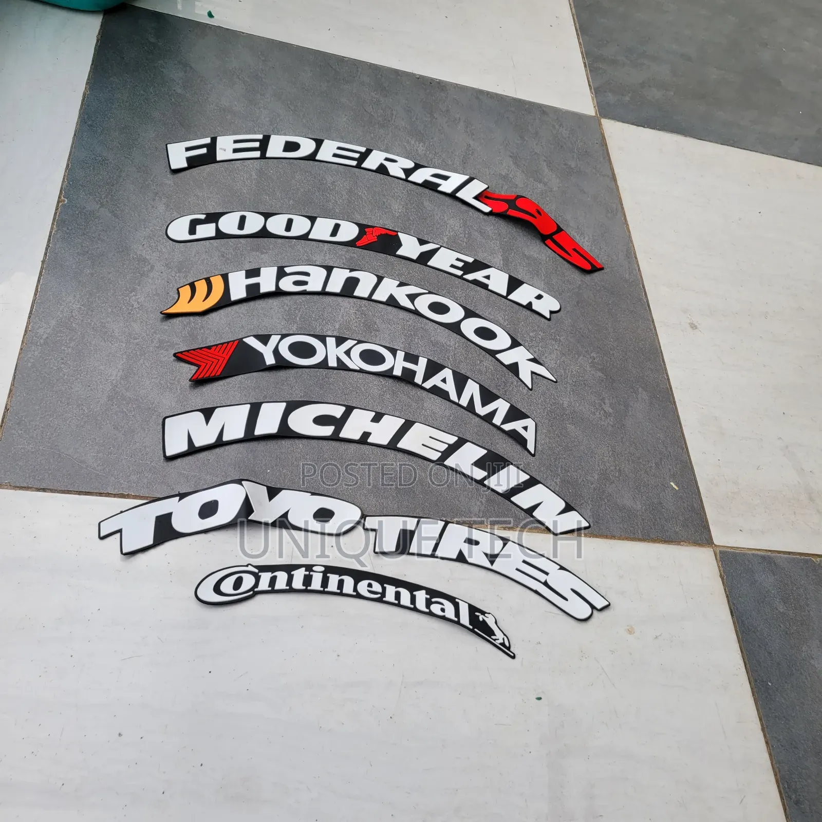 8pcs Set Tyre Stickers Tire Stickers