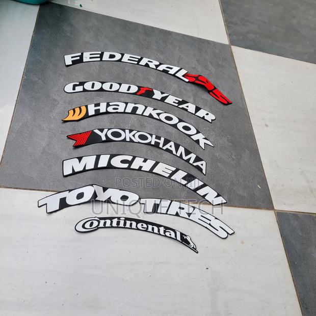8pcs Set Tyre Stickers Tire Stickers