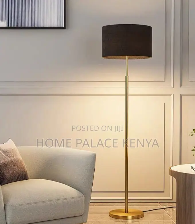 Floor Lamp: Nordic Style Floor Lamp With Fabric Shade