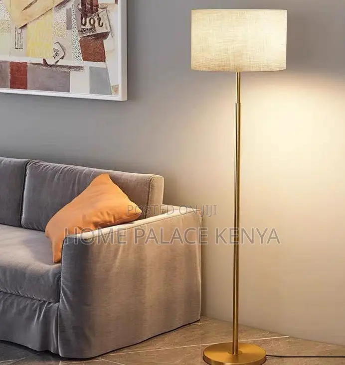 Floor Lamp: Nordic Style Floor Lamp With Fabric Shade