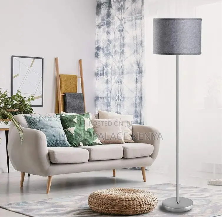 Floor Lamp: Nordic Style Floor Lamp With Fabric Shade