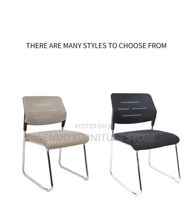 Office Chairs; Visitors Fabric Armless Reception Chair - thumbnail 4