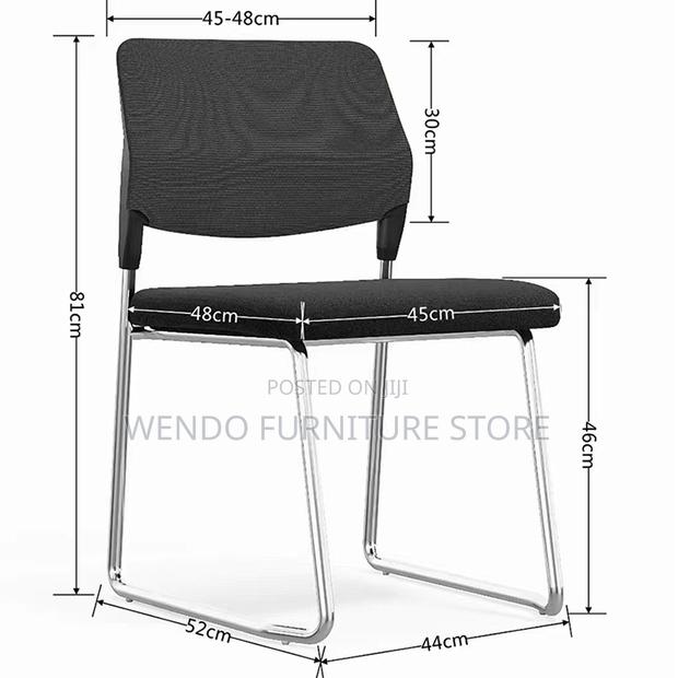 Office Chairs; Visitors Fabric Armless Reception Chair - thumbnail 9