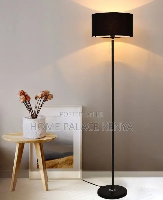 Floor Lamp: Nordic Style Floor Lamp With Fabric Shade