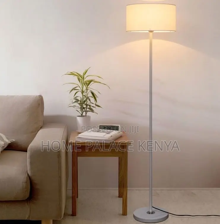 Floor Lamp: Nordic Style Floor Lamp With Fabric Shade