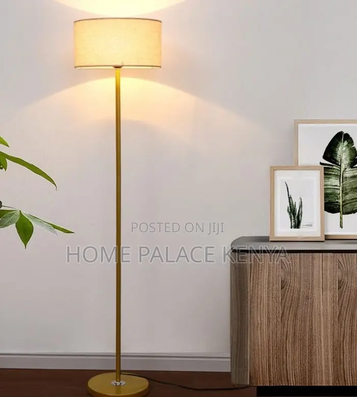 Floor Lamp: Nordic Style Floor Lamp With Fabric Shade