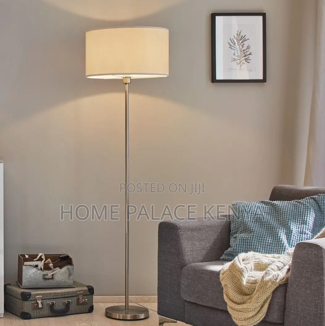 Floor Lamp: Nordic Style Floor Lamp With Fabric Shade