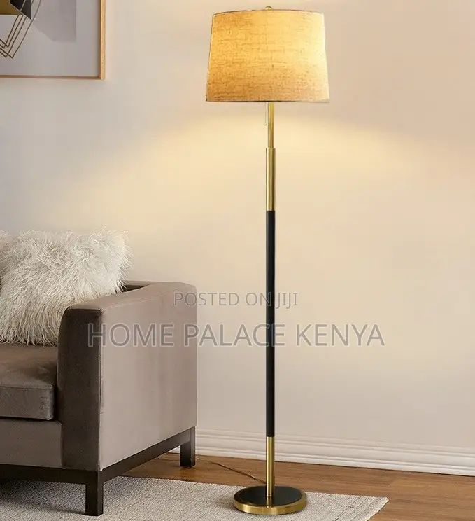 Floor Lamp: Nordic Style Floor Lamp With Fabric Shade