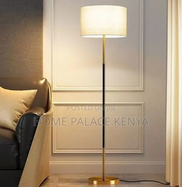 Floor Lamp: Nordic Style Floor Lamp With Fabric Shade