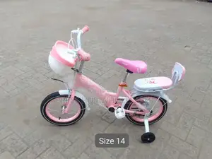 Size 14 Pink Children's Bicycle Complete With Training Wheels