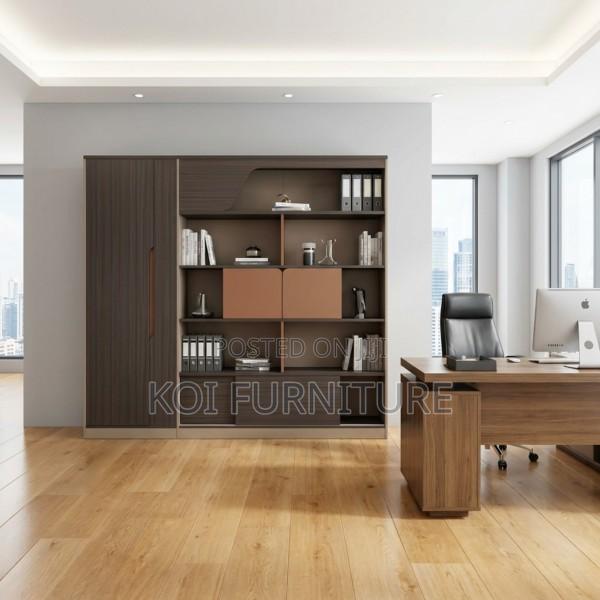 Wall Unit : Modern Two-Tone Imported Executive Wall Unit - thumbnail 3