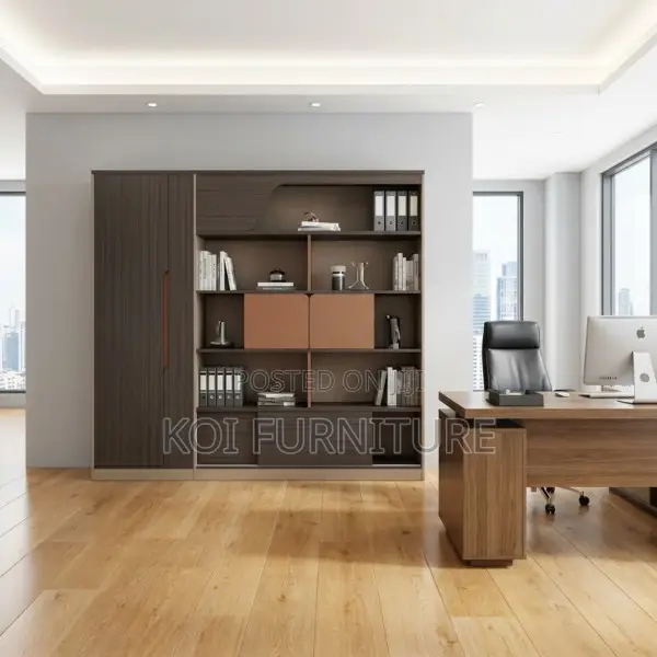 Wall Unit : Modern Two-Tone Imported Executive Wall Unit
