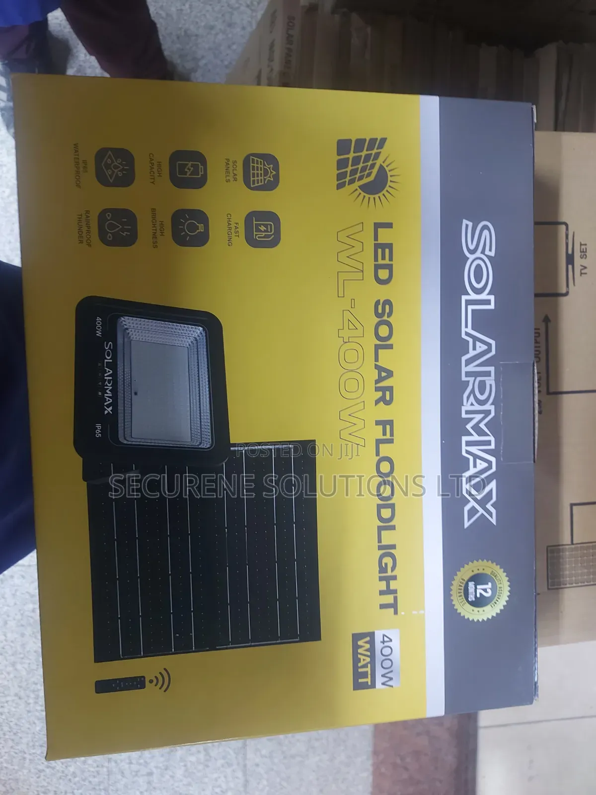 Solarmax Wl-400w Led Solar Floodlight Set.