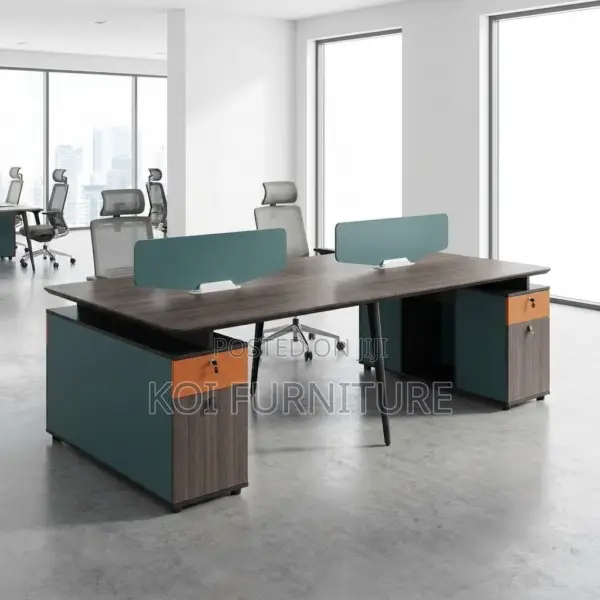 Office Workstation : L98 Modern 4-Person Workstation