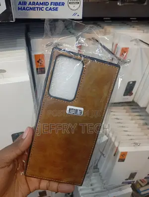 Samsung Galaxy S20 Light Brown or Camel-Colored Material Case