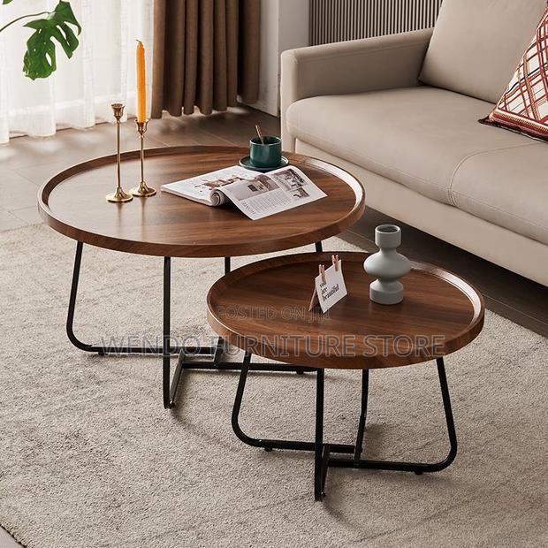 Coffee Table; Officiale Round Home Living Room Coffee Table - thumbnail 3
