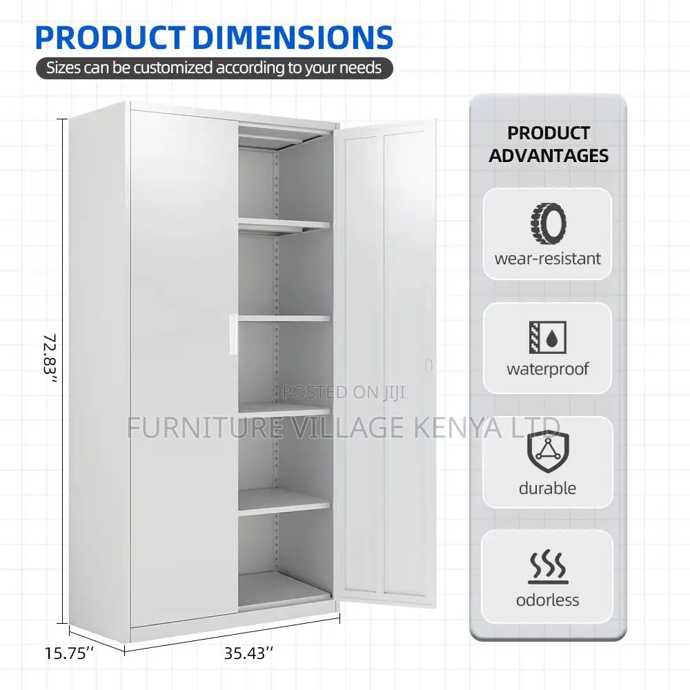 2 Door Modern Office Metal Storage File Cabinet