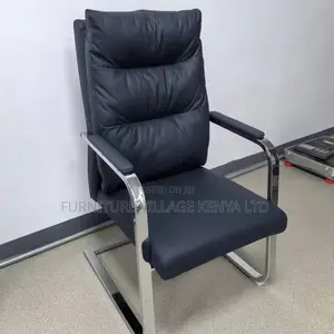 Leather Metal Frame Office Visitor Chair