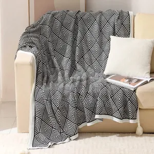 Top Notch Quality Knitted Blanket With Pendant/Tassel