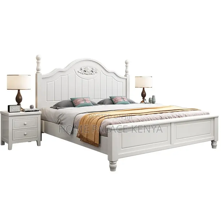Wooden Bed: Durable Solid Oak Wooden Bed