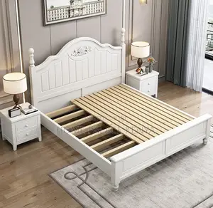 Wooden Bed: Durable Solid Oak Wooden Bed