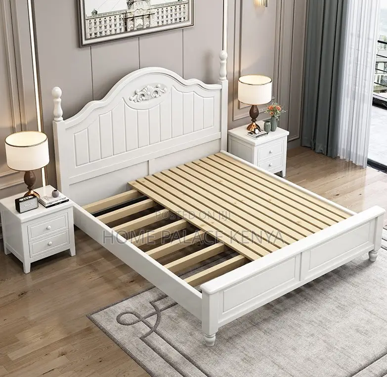 Wooden Bed: Durable Solid Oak Wooden Bed