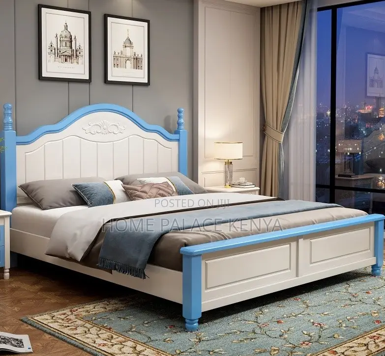 Wooden Bed: Durable Solid Oak Wooden Bed