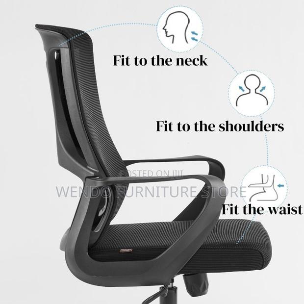 Office Chairs; Ergonomic Swivel Executive Fabric Office Chairs - thumbnail 5
