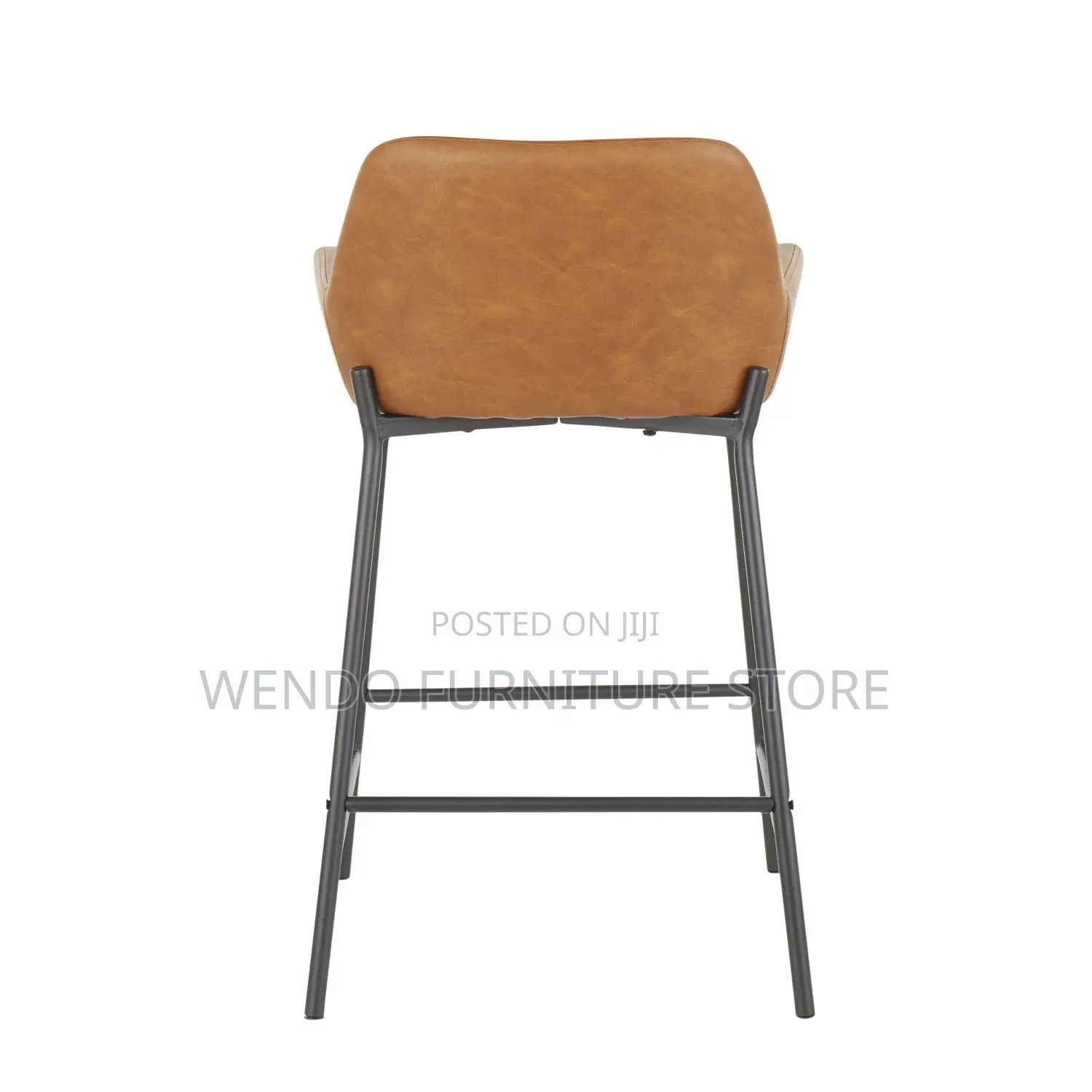 Barstools; Leather Kitchen Barstool With 4 Stand Legs