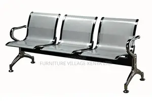 Airport Metallic Public Waiting Area Bench