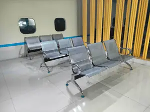 Airport Metallic Public Waiting Area Bench