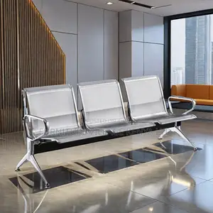 Airport Metallic Public Waiting Area Bench