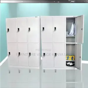6-Door Metallic Changing Rooms Storage Locker