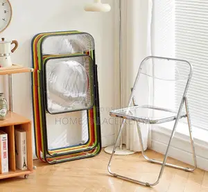 Foldable Chair: Stylish See Through Plastic Multipurpose Chairs