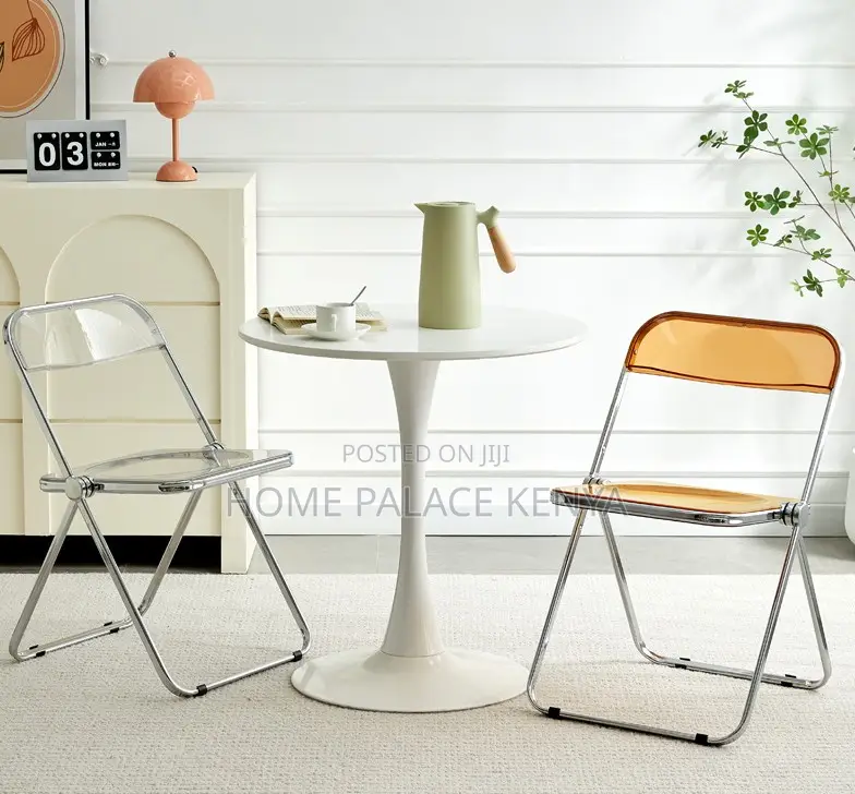 Foldable Chair: Stylish See Through Plastic Multipurpose Chairs