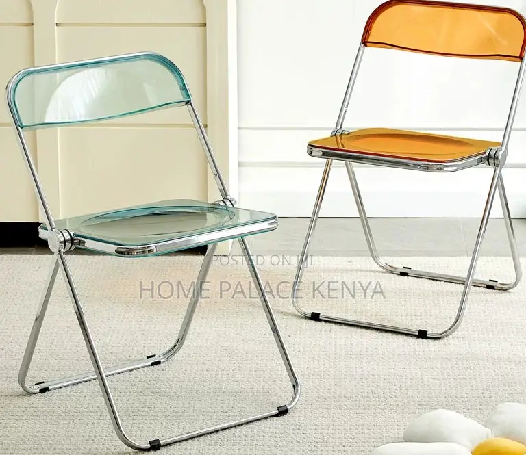 Foldable Chair: Stylish See Through Plastic Multipurpose Chairs