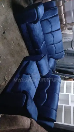 Blue Permanent Sofa Seat