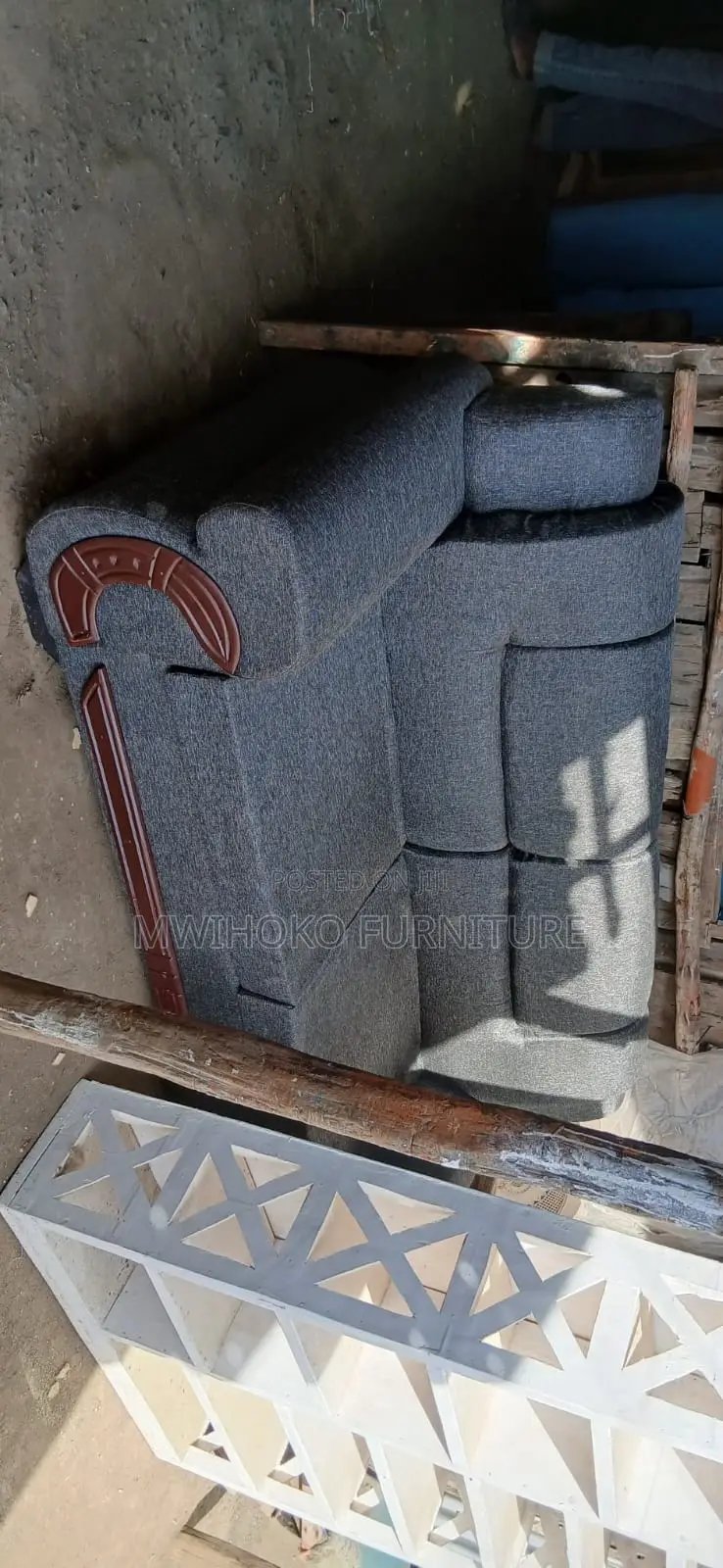 Grey Semi Recliner Sofa Seat