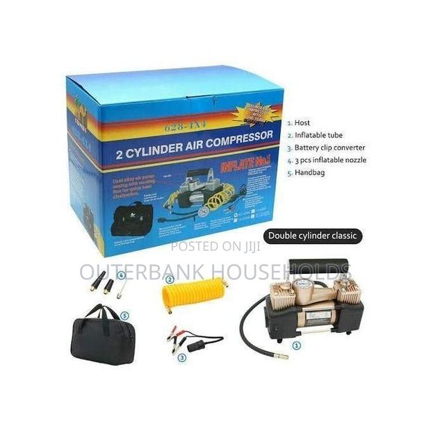 Portable Air Double Cylinder Compressor -Heavy Duty