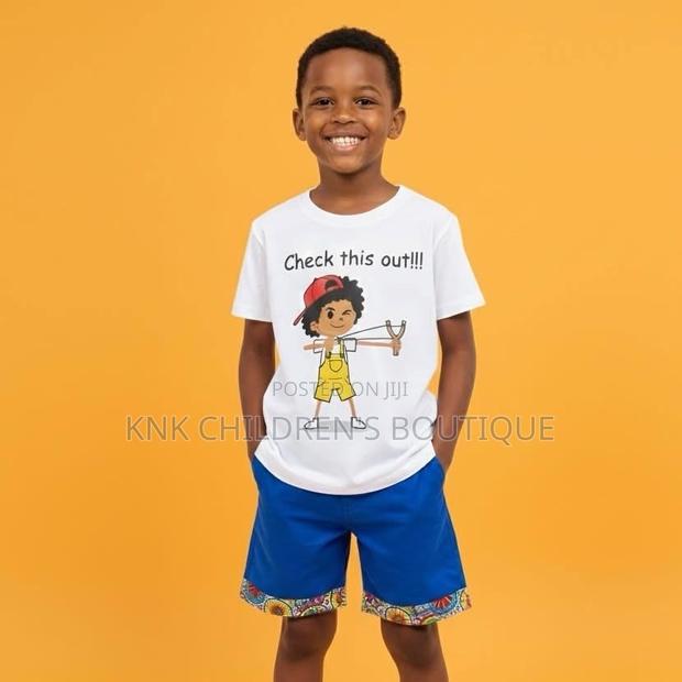Kids Shorts and T-Shirt Sets – Blue - thumbnail 2