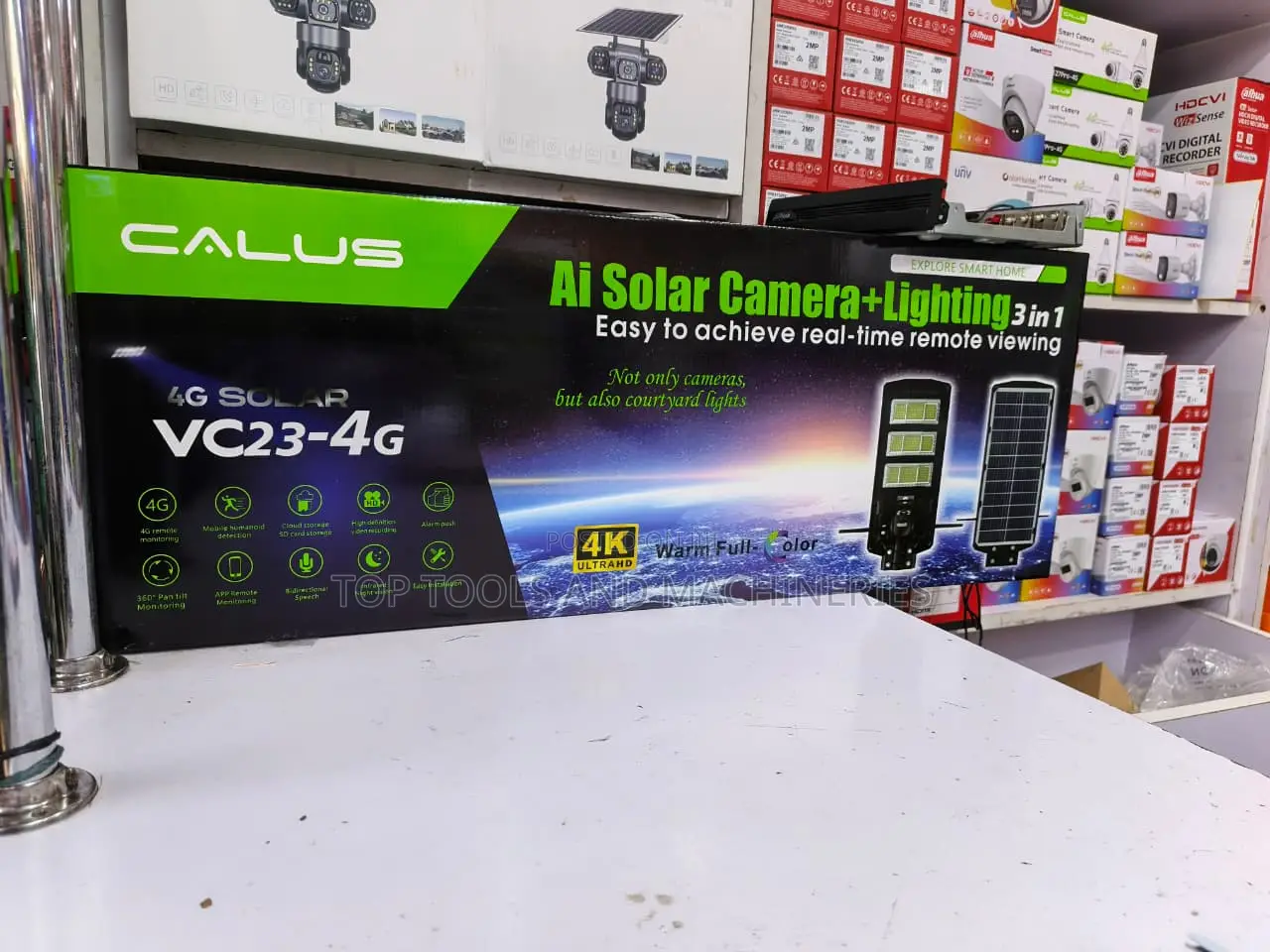 Calus Vc23-4g (3in1)Ai Solar Camera + Lighting Ultra Hd