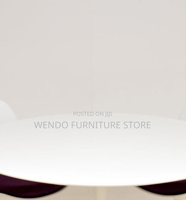 Coffee Table; Round Marble Home Living Room Dining Table - thumbnail 2