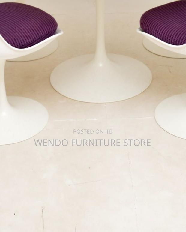 Coffee Table; Round Marble Home Living Room Dining Table - thumbnail 3