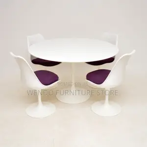 Coffee Table; Round Marble Home Living Room Dining Table