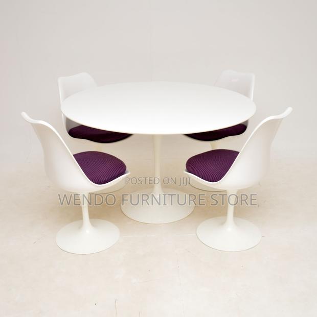 Coffee Table; Round Marble Home Living Room Dining Table - thumbnail 5